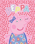 Purcelușa Peppa Dots pătură din flanel fleece 130x160cm