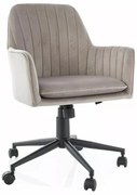 Scaun de birou Q886 velvet bej inchis Blu40