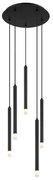 Lustra suspendata design minimalist BLAKE 5L negru