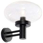 Lampă modernă de perete pentru exterior neagră cu sticlă - Elly