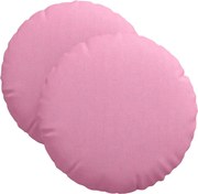 vidaXL Perne de Șezut 2 pcs Roz Ø40 x 13 cm țesătură