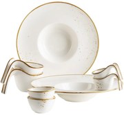 Mäser Set de 8 piese de veselă gourmet PintarWhite cu puncte maro