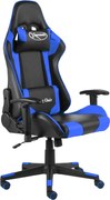 vidaXL Scaun de jocuri pivotant, albastru, PVC