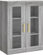 vidaXL Dulap montat pe perete, gri sonoma, 69,5x34x90 cm