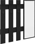 vidaXL Răcător de paltoane montat pe perete Pe perete Stejar Negru