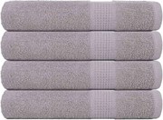 vidaXL Prosoape FROGN 4 buc., gri, 100x200 cm, 360 g/m²