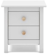 Noptieră de copii albă din lemn masiv de pin Max – Marckeric