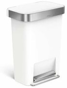 Simplehuman Coș cu pedale 45 l, alb