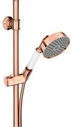 Set dus red gold lucios cu bara, para dus si furtun Hansgrohe Axor Montreux Red gold lucios