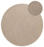Covor bej țesut manual rotund din lână ø 200 cm Eleni Light Beige – Hanse Home