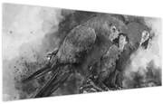 Tablou - Acuarelă papagali (120x50 cm)