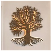 Li-Go 5742/DUB2 - Lampă de perete decorativă LED, 10W, 230V, 90x110 cm, finisaj stejar