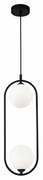 Lustra / Pendul design modern cu 2 surse de lumina Ring negru MYMOD013PL-02B