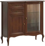 Bufet lemn masiv nuc Alexandros, 129,4 × 49,7 × 125,5 cm