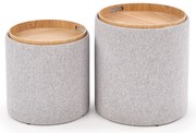 Set taburete gri deschis INDRE