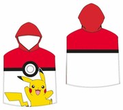 Poncho pentru copii Pokémon Pokéball și Pikachu ,50 x 115 cm