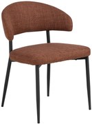 MAZZONI EXPORT IRIS Teracotă (material Basel 44) - SCAUN MODERN TAPIȚAT CU ȚESĂTURĂ ÎMPLETITĂ PENTRU SALON/SUFRAGERIE LOFT