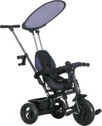 HOMCOM Tricicletă pentru copii 6-în-1 cu bară de împins, copertină, centură, coș pentru depozitare, pentru 1-5 ani, Albastru închis | Aosom Romania