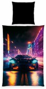 Lenjerie de pat Herding Neon Car, 135 x 200 cm, 80x 80 cm