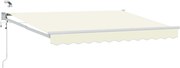 vidaXL Cort electric retractabil Crem 2,5 x 2 m