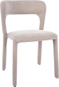 Scaun de dining tapitat WIND, bej