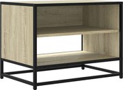 vidaXL Comodă TV, stejar sonoma, 61x40x46 cm, lemn prelucrat și metal