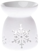 Aroma-lampă din ceramică Snowlet alb,7,7 x 9 cm