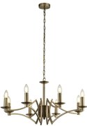Candelabru clasic cu 8 brate stil elegant Ascot alama antic 41312-8AB SRT