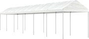 vidaXL Foișor cu acoperiș, alb, 13,38x2,28x2,69 m, polietilenă