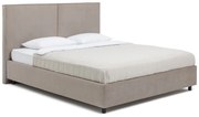 Pat matrimonial taupe tapițat cu spațiu de depozitare cu somieră 160x200 cm Myra Bold – Bonami Selection