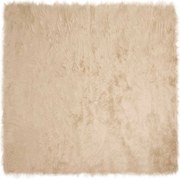 vidaXL Covor din Lână Faux Tafalla Bej 120 x 120 cm Poliester