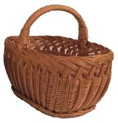 Coș din nuiele pentru lemne cu mâner 41x52 cm