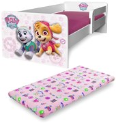 Pat Fetite 2-12 ani Paw Patrol Pink P1 Cu Saltea cu lana 160x80 Si Protectie Laterala - Pc-p-mk--paw-pnk-p1-80