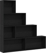 vidaXL Dulap pentru cărți Stejar Negru 155 x 24 x 160 cm Lemn compozit