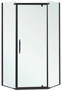 Cabină de duș pătrată Celtic 100x100 cm fără cădiță neagră