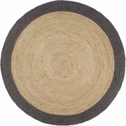 vidaXL Covor manual cu margine gri închis, 240 cm, iută