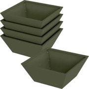 vidaXL Vază pentru Grădină 5 pcs Verde măsliniu 40 x 40 x 15 cm