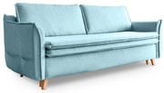 Canapea albastru-deschis extensibilă 225 cm Charming Charlie – Miuform