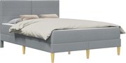 vidaXL Cadru de pat Gri deschis 120 x 200 cm Poliester