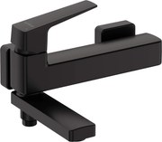 Baterie pentru cada, montare pe perete, negru, pipa plianta, Deante Blur Negru