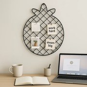 set 2 bucati Panou foto metalic , Ananas Homs, 47 x 36 cm, negru