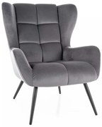 Fotoliu Arroyal Velvet, gri