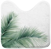 Covoraș de baie alb-verde pentru WC 45x45 cm Havane – douceur d'intérieur