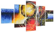 Tablou abstract - pictura cu dansatori (125x70 cm), în 40 de alte dimensiuni noi