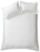 Lenjerie de pat albă din bumbac pentru pat de o persoană 135x200 cm Lottie Floral Embroidery – Bianca