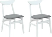 vidaXL Scaune de dining 2 pcs Alb 42 x 47.5 x 81 cm