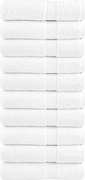 vidaXL Prosoape mâini premium, SOLUND 10 buc alb 50x100cm 600gsm