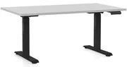 Masa inaltime reglabila OfficeTech D, 120 x 80 cm, bază neagră, gri deschis