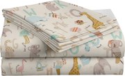 Cearsaf din bumbac pentru patut de copii ALPHORA colorat 110x160 cm