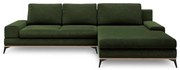 Colțar extensibil cu șezlong pe partea dreaptă Windsor &amp; Co Sofas Planet, verde smarald